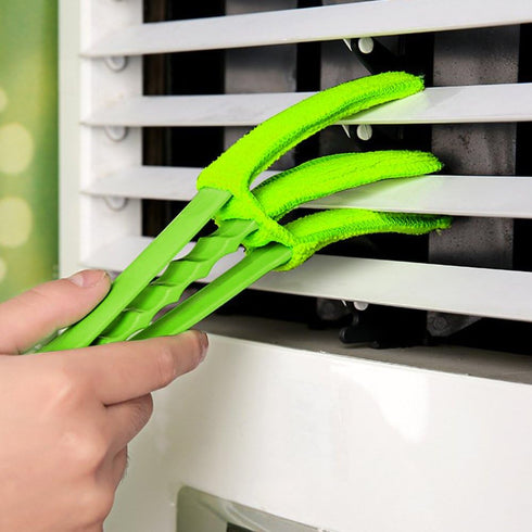 SENHAI Duster Set of 2 - Microfiber Cleaner Brush for Window Blinds, Air Conditioner, Vent, with 2 Extra Sleeves
