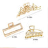 Mehayi 3 PCS Large Gold Metal Hair Claw Clips for Women Girls, Cute Alloy Big Hair Clamps Strong Hold for Thick Thin Hair, Fashion Hair Accessories Headwear Styling Tools for Party Wedding