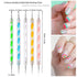 5PCS Dotting Pens and 3PCS Nail Painting Brushes, Double Ended Nail Art Design Tools and Dotting Tool Kit