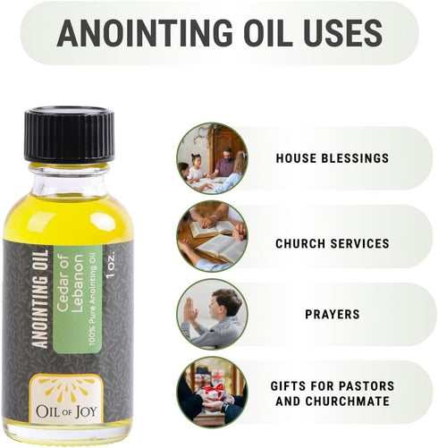 Oil Of Joy 1Oz Anointing Oil - Cedar of Lebanon - Used During Prayer & Church- Anointing Oil for Prayers