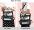 Makeup Brush Case, Clear Makeup Bags with Multiple Pockets, Waterproof Travel Organizer with Removable Dividers, Purple