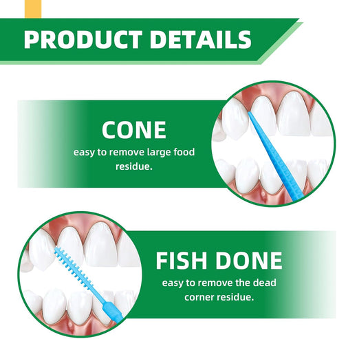 2280Pcs Double Head Plastic Toothpick Dental Floss Interdental Brush Teeth Stick for Oral Care and Cleaning