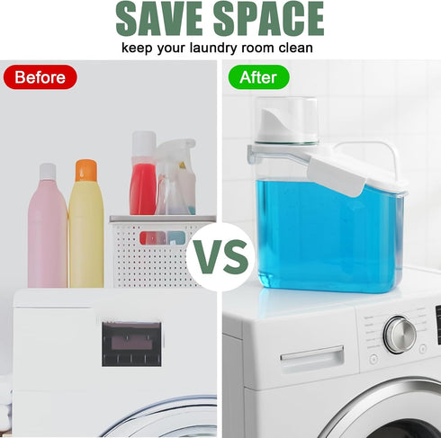 Mowhut 2 Pack 54 oz 8 1marker laundry detergent dispenser, liquid detergent container, liquid soap holder