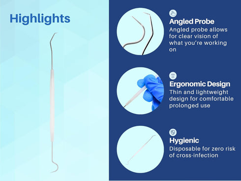 Dental Ligature Ties Removal Tool, Orthodontic Color Ties Dentist Pick, Braces Wires Removal Tool Probe