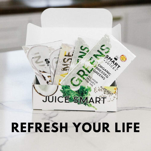 Smart Pressed Juice 1-Day Organic Juice Cleanse | Vegan Vanilla Protein, Green Juice, Beets Juice & Pineapple Chia