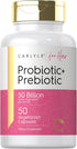Carlyle Prebiotic & Probiotic for Her, 50 Capsules | 50 Billion Active Organisms Per Serving | Vegetarian Supplement