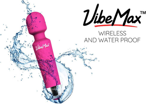VibeMax Rechargeable Personal Massager - Powerful Multi Speed Vibration - Whisper Quiet - Waterproof - for Muscle