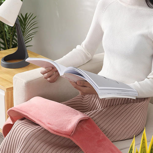 KayuHpFQ Rechargeable Hot Water Bag, Electric Hot Water Bottle with Soft Plush Waist Cover Portable, Warm Water Bag
