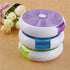 INVODA Weekly Pill Organizer, 7 Day Pill Dispenser with 3 Times Compartments, Push Button Rotate, Purple