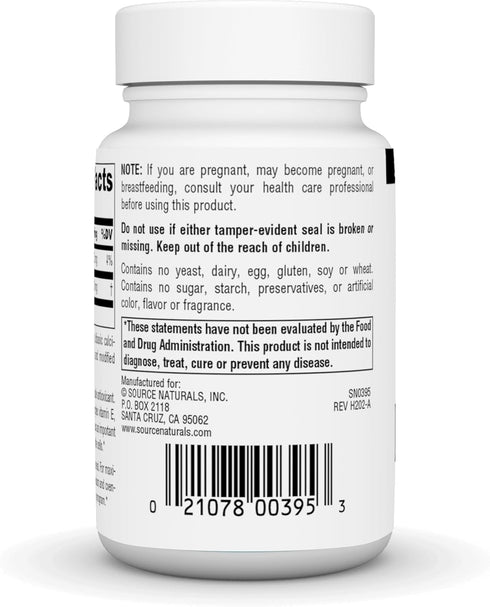 Source Naturals Alpha Lipoic Acid | 200 mg - 60 Tablets for Antioxidant Protection