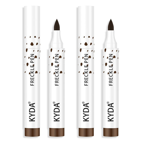 KYDA 2 Pcs Natural Freckle Makeup Pen, Waterproof Longlasting Soft Dot Spot Pen for Effortless Sunkissed Makeup
