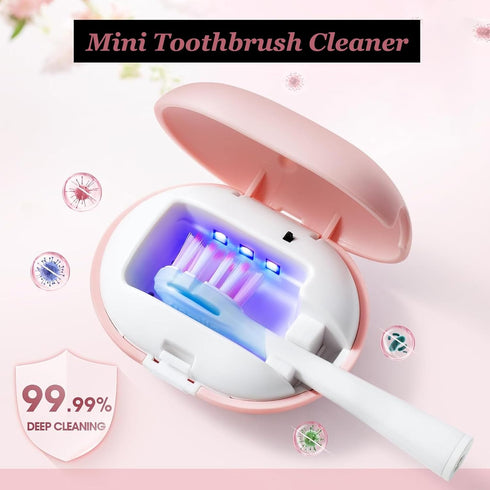 Portable Rechargeable Toothbrush Cleaner Case, Toothbrush Cover Case for Home and Travel Sterilizing Compatible