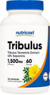 Nutricost Tribulus Terrestris Extract 1500mg, 120 Capsules - Non GMO & Gluten Free, 60 Servings (750mg Per Cap)