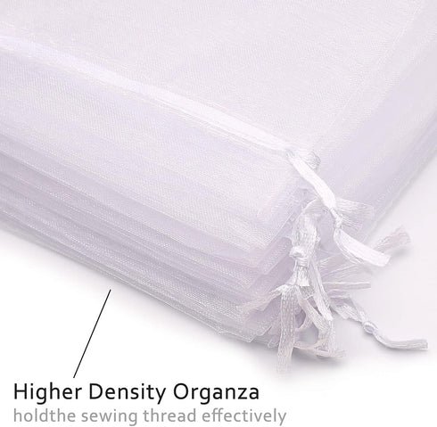 Akstore 50PCS Premium Sheer Organza Gift Bags, 3X4 inch Elegant Jewelry Pouches for Wedding Favors & Decorations