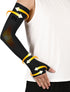MGANG Lymphedema Compression Arm Sleeve with Gauntlet, 15-20 mmHg Medical Graduated Compression for Pain Relief (Black