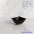 PLASTICPRO Disposable Square Serving Bowls, 8 OUNCE, Black Pack of 4, Party Snack or Salad Bowl