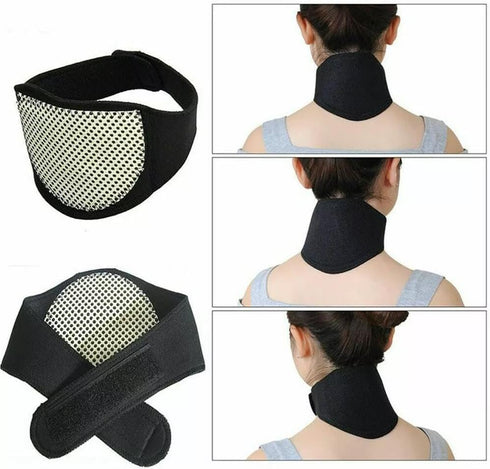 Neck Brace for Pain Relief - Self Heated Natural Physical Therapy Healing Neck Wrap, Flexible Cervical Collar