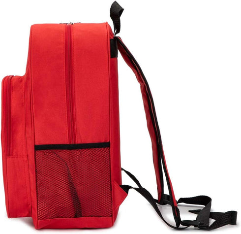 Jipemtra Backpack 3) Red Emergency First Aid Bag Empty Medical Treatment First Responder Trauma Bags (Red