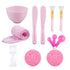 Sonku Facemask Mixing Bowl Set - Silicone DIY Face Mask Tool Kit with Bowl, Brush, Spatula, Measuring Tools, Pink