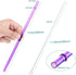 Dakoufish BPA-Free 12 Piece 11 Inch Reusable Clear Plastic Glitter Sparkle Drinking Straw with Cleaning Brush (6 Color)