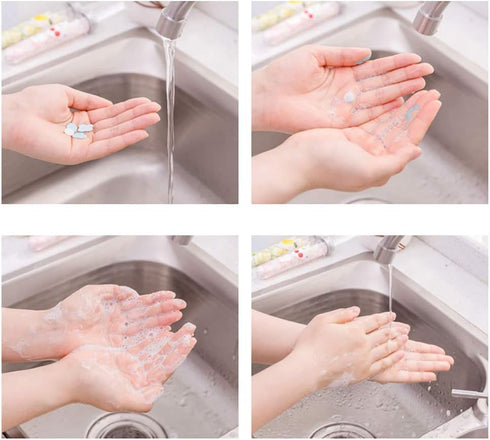 5 Boxes Multicolor Portable Disposable Paper Soap Sheets, Soap Flakes for Hand Washing Cleansers