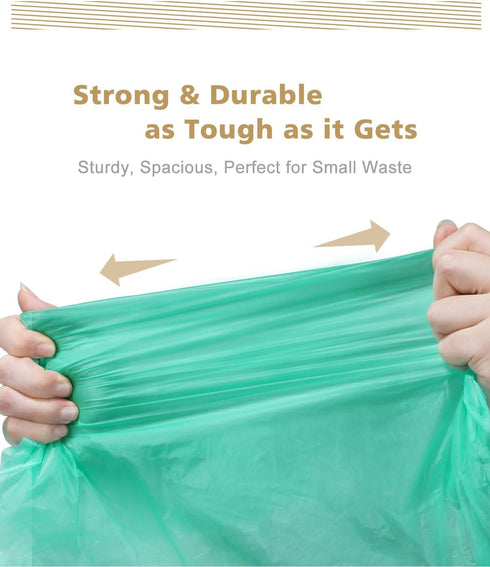 1.2 Gallon Drawstring Trash Can Liners, 125 Counts Small Compostable Bags for Home Kitchen Office