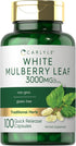 Carlyle Mulberry Leaf Extract | 3000mg | 100 Capsules | Non-GMO & Gluten Free Herbal Supplement
