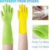 Dishwashing Rubber Gloves for Cleaning Kitchen - 2 Pairs Long Household Gloves for Washing Dishes