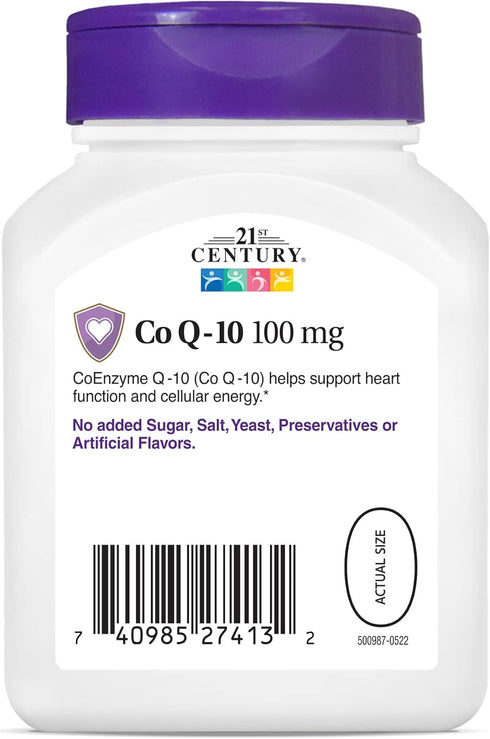 21st Century Co Q10 Softgels, 100 mg, 90 Count