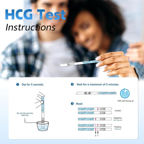 MomMed Pregnancy Test, 30 HCG Strips for Early Detection, Over 99% Accurate, Bulk Tests for Home Use