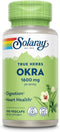 SOLARAY Okra Fruit 1600 mg, 100 VegCaps, Healthy Digestion, Regularity and Heart Health Support Supplement