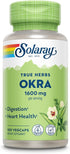 SOLARAY Okra Fruit 1600 mg, 100 VegCaps, Healthy Digestion, Regularity and Heart Health Support Supplement