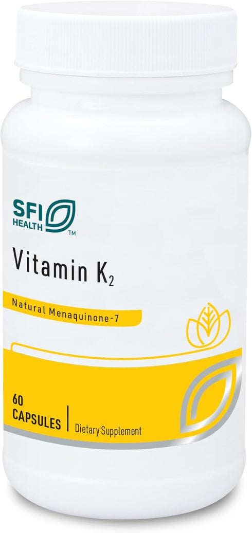 Klaire Labs Vitamin K2-50 Micrograms as Menaquinone-7 MK-7, 60 Capsules, No Soy, Gluten or Dairy