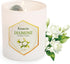 Kamria Jasmine Scented Candle with Crystals Inside, Natural Soy Wax Aromatherapy with Green