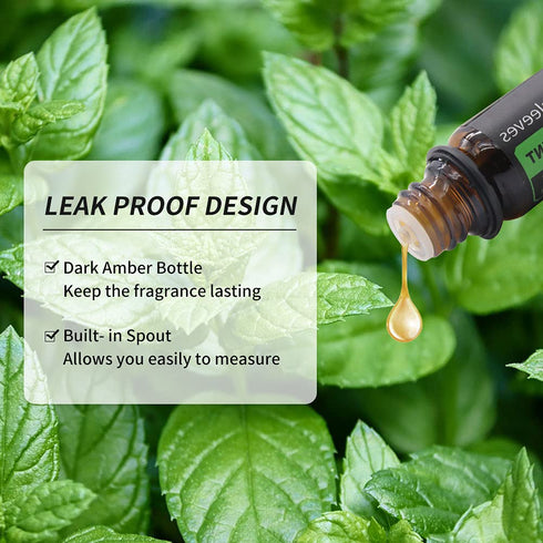 GREENSLEEVES Peppermint Essential Oil, 10ml Pure Plant-Based Fragrance for Aromatherapy, Diffuser & Soap Making