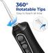 Bitvae C6 Water Flossers for Teeth, Cordless Dental Flosser with 6 Jet Tips, 3 Modes, IPX7 Waterproof, Black