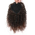 Short Afro Kinky Curly Ponytail Hair Piece for Women, Synthetic Extension in Mix Dark Brown (1B/33#)