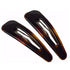 Parcelona French Clic Clac 3 1/4" Tortoise Shell Brown Hair Clips for Women
