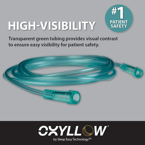 Premium 7 FT Oxygen Tubing with Y-Connector, 6-Channel Kink-Resistant Air Flow, Universal End Connectors