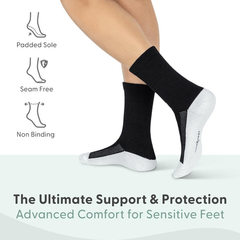 OrthoFeet Padded Sole Socks for Diabetics