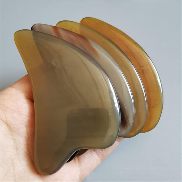 MObyat Natural Ox Horn Gua Sha Board Gouache Face Massager Lift Neck Body