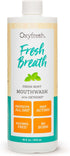 Oxyfresh Fresh Breath Fresh Mint Mouthwash, 16 oz - Dentist Recommended for Long-Lasting Fresher Breath & Healthy Gums