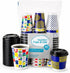 K3M 12 oz Insulated Hot Cups with Lids, 40 Count, Disposable Coffee Cups