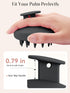HEETA Scalp Massager Hair Growth Scrubber, Soft Bristles, Silicone Design, Exfoliator for Dandruff & Relaxation, Black