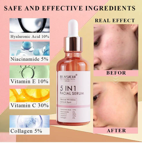 Vitamin C Serum for Face, Anti-Aging with Hyaluronic Acid, Radiance Serum for Dark Spots, 1 Fl Oz