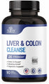 Liver Detox & Colon Cleanse - Premium 2X Stronger Cleanse for Liver Repair & Colon Detox - Vegan 90 Capsules for Men &