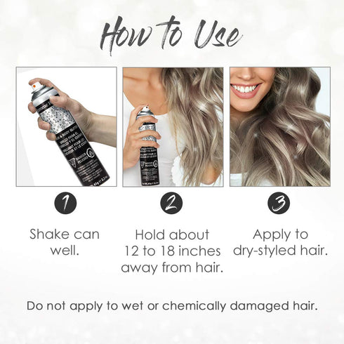 Jerome Russell Temporary Hair and Body Glitter Color Spray, 2.2 oz, Multi-Color, Travel Spray