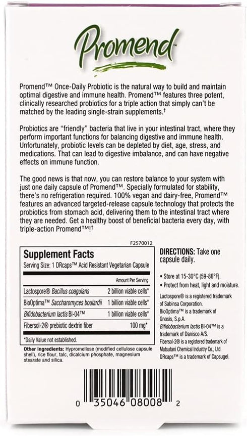 Once-Daily Probiotic Dietary Supplement Capsules 30 ea (Pack of 3)