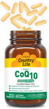 Country Life Simply CoQ10 100mg Vegan Softgels, 60 ct for Heart Function & Energy