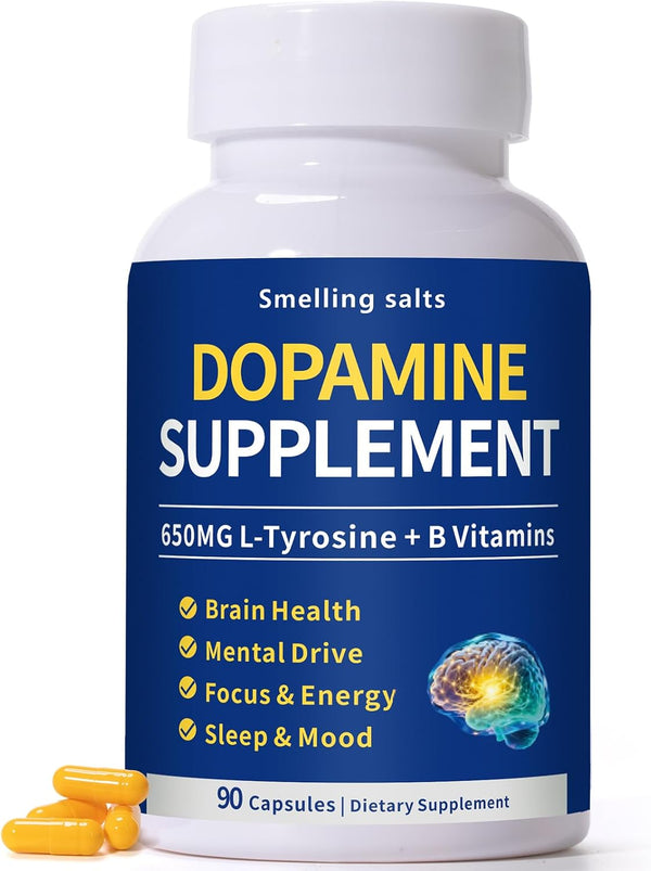 Smelling salts Dopamine Supplement Supports Mood, Focus, Sleep & Motivation 650mg L-Tyrosine & B